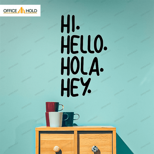 Hi Hello Hola Hey Multi-Language Wall Art Decor