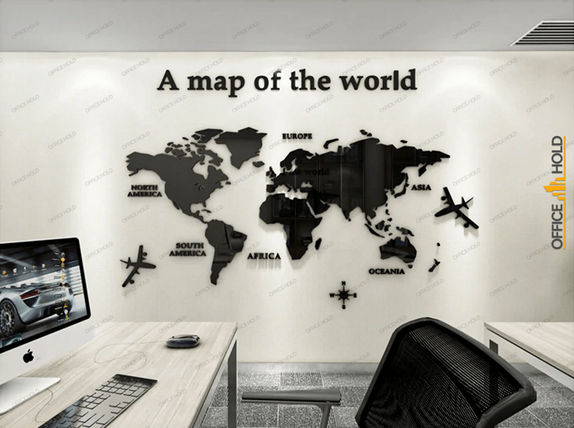 Hot! World Map 3D Design